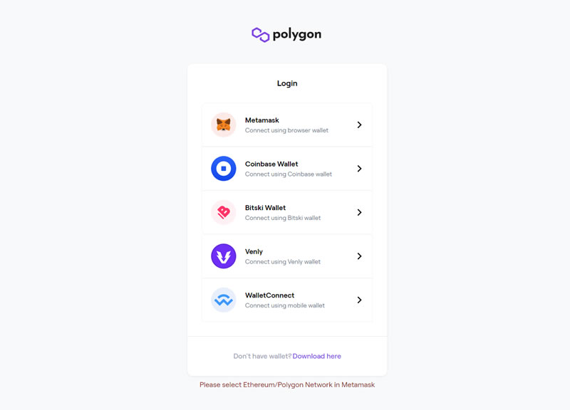 Connect Wallet to Polygon