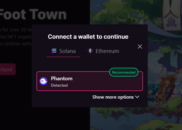 Connect Phantom Wallet to Magic Eden